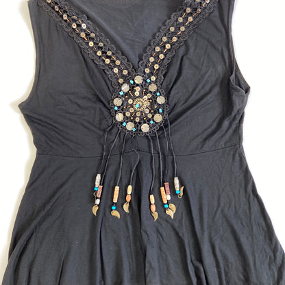 00s Boho Vest Top - Size L