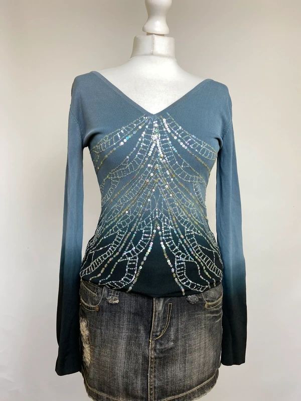 Vintage 00s Sequin Top - Size S/M