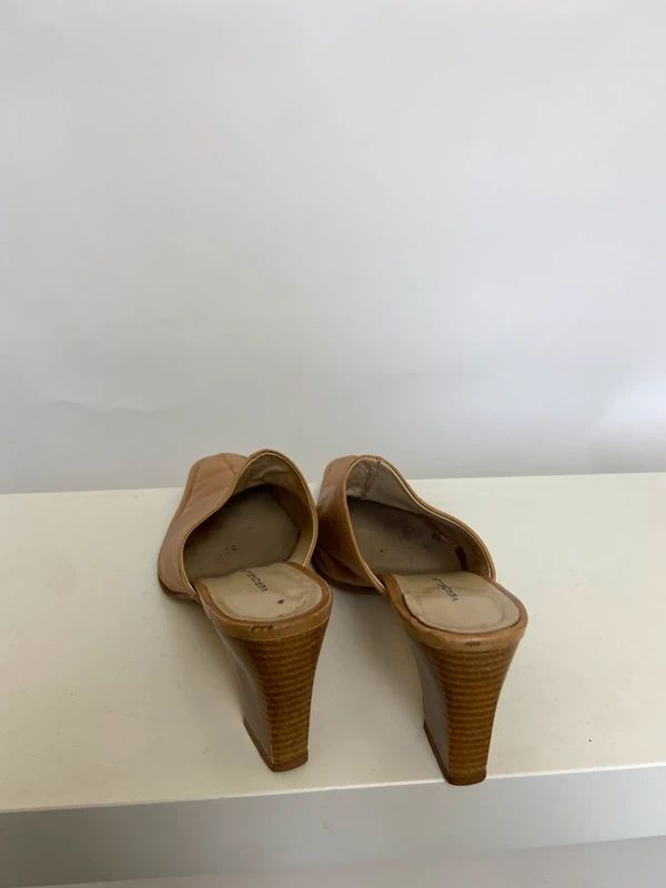 Vintage Leather Mules - Size UK 6