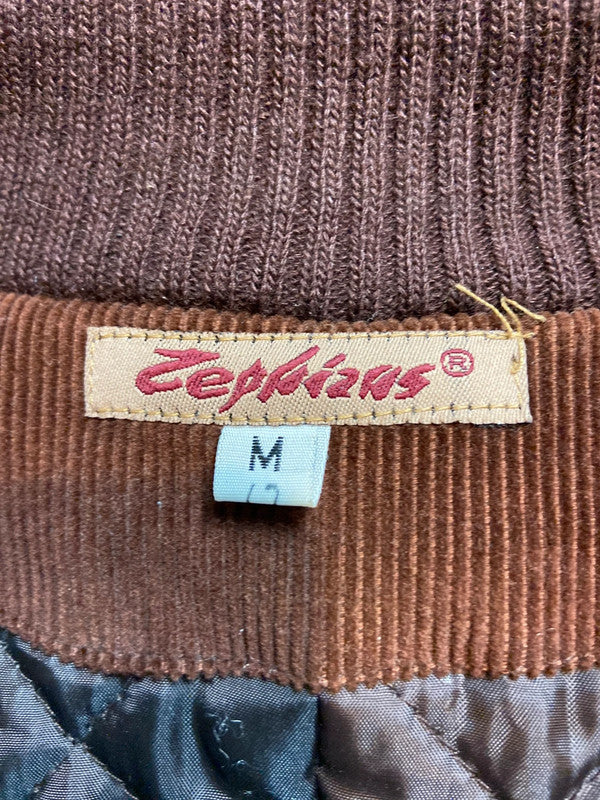 Vintage 00s Brown Bomber Jacket - Size M - Funky Cat