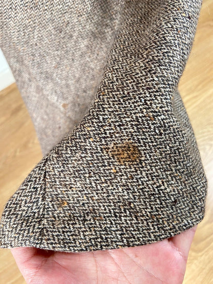 90s Brown Buckle Midi Skirt - Size S