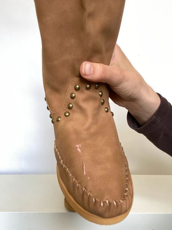 Vintage Slouchy Studded Boots Boho Hippie - Size 5 - Funky Cat