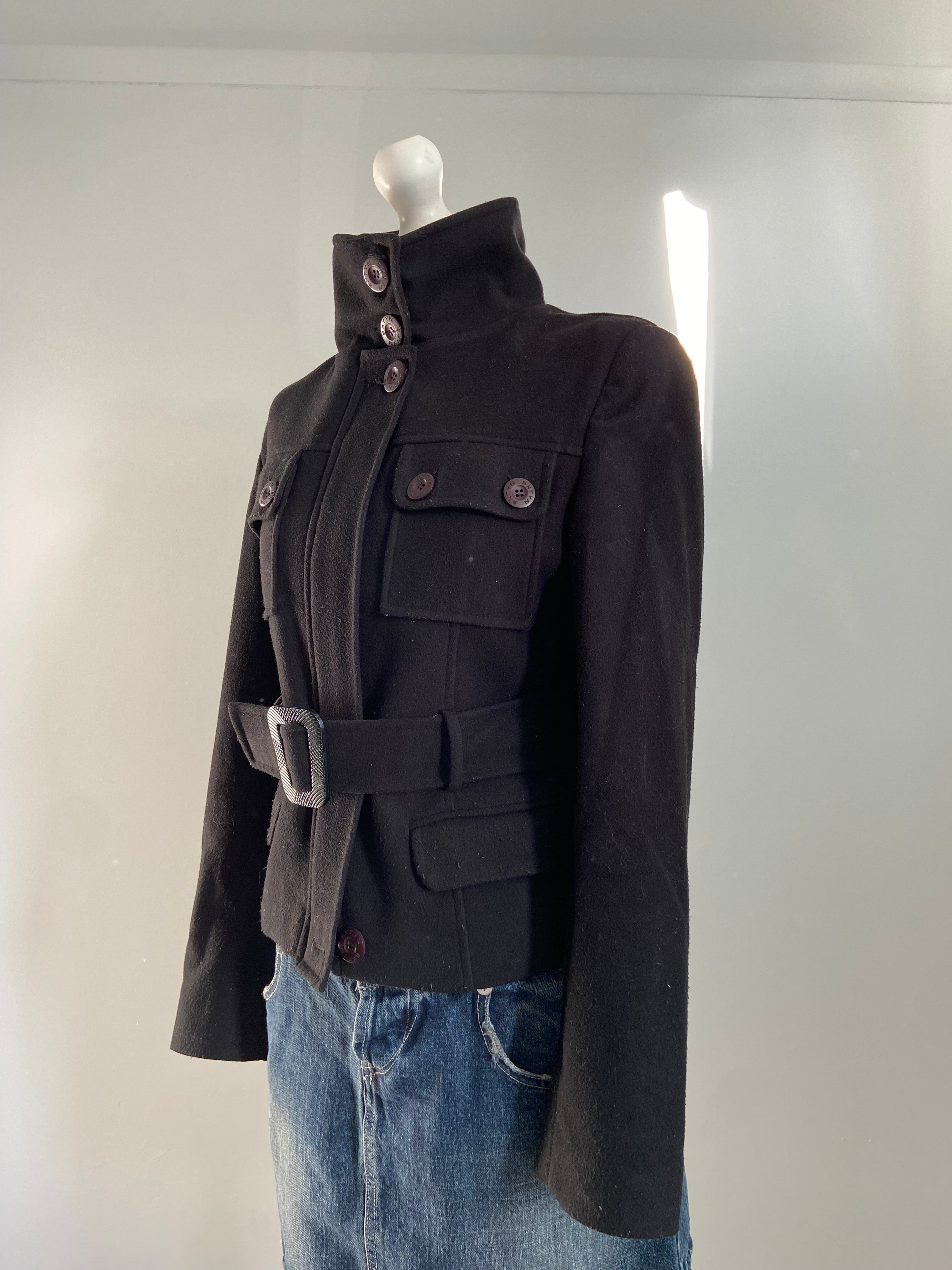 Vintage 00s Peacoat Jacket - Size S - Funky Cat