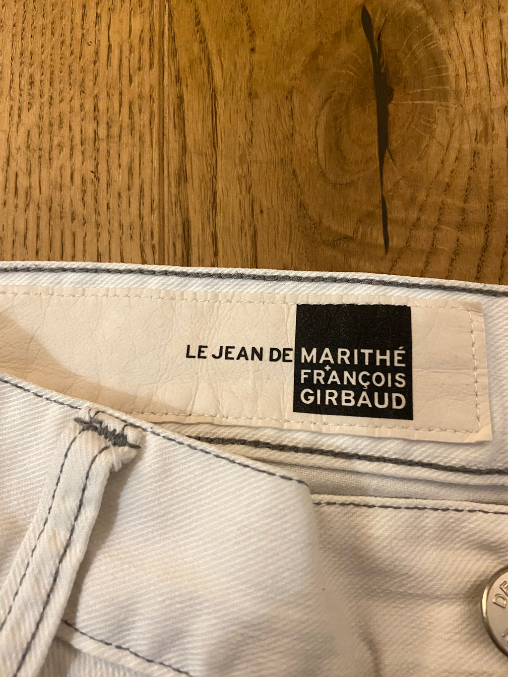 Marithé Francois Girbaud White Slim Fit Jeans - Size 10 - Funky Cat