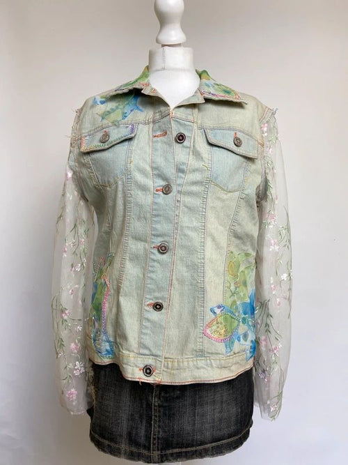 Roberto Cavalli Jacket With Mesh Sleeves - Size L/XL - Funky Cat