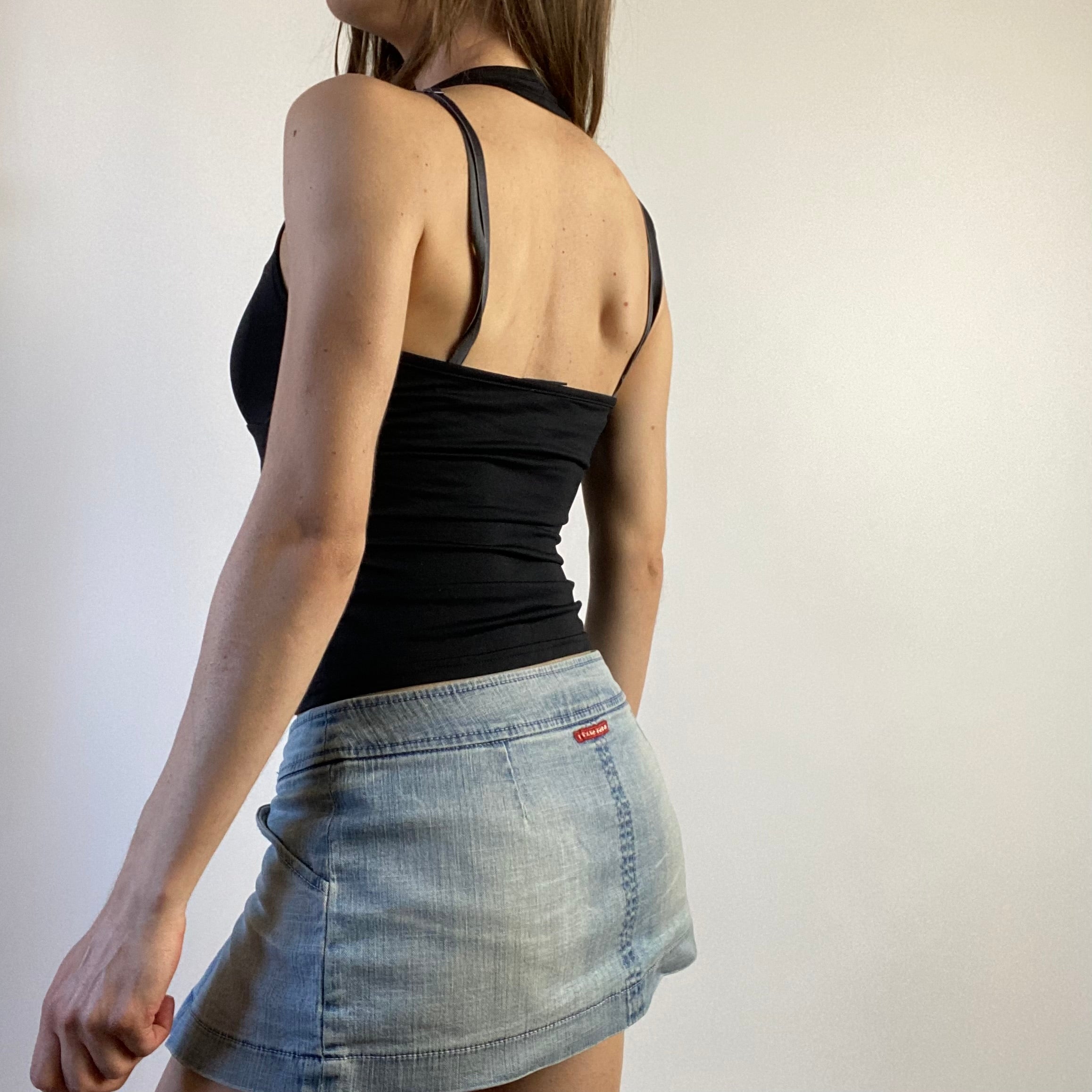00s Halterneck Top - Size XS - Funky Cat