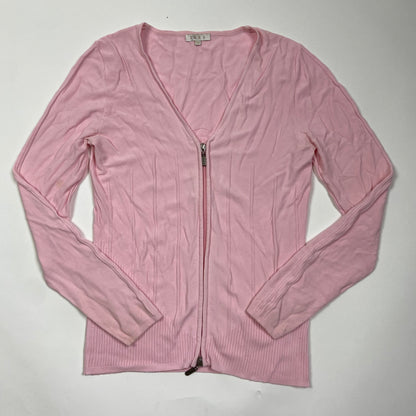 00s Pink Zip Up Jumper - Size M