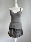 Vintage 00s Lace Trim Cami - Size S - Funky Cat