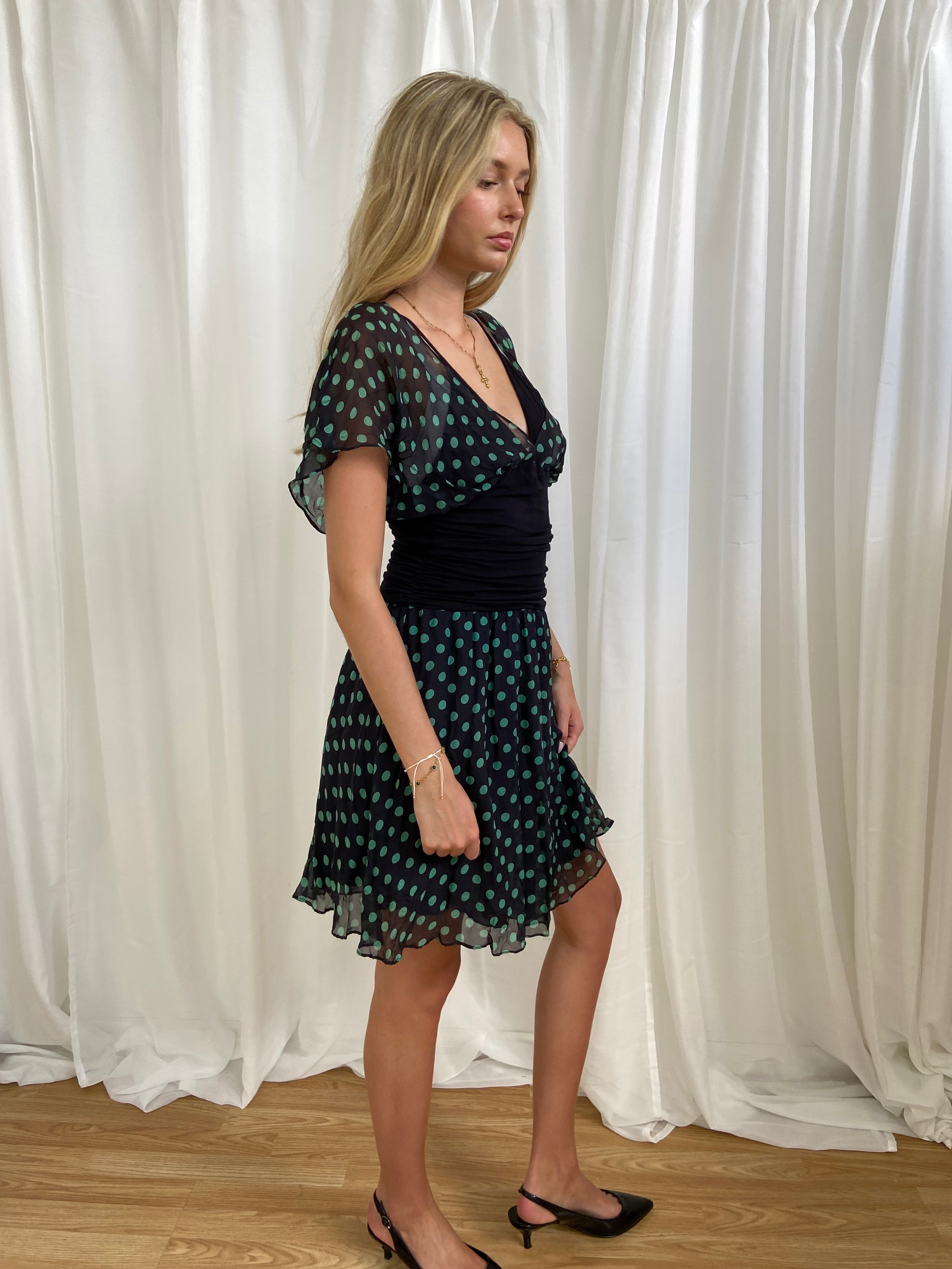 Fornarina Polka Dot Dress - Size M - Funky Cat