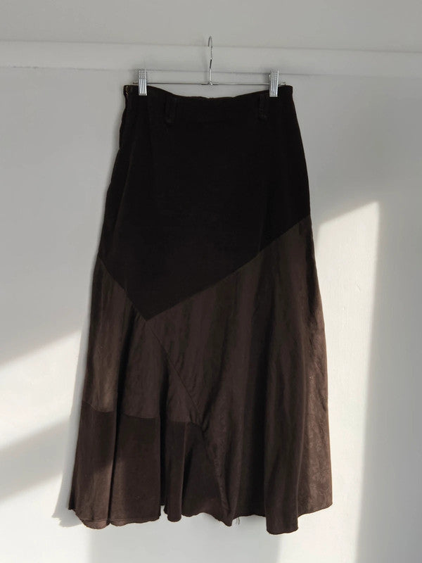 Vintage 00s Brown Whimsical Skirt - Size XS - Funky Cat