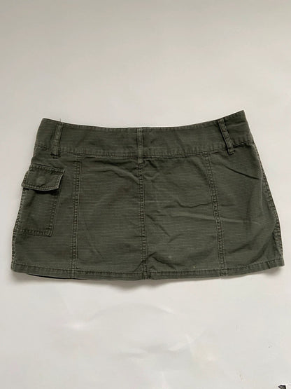 Vintage 00s Cargo Mini Skirt - Waist 33” - Funky Cat