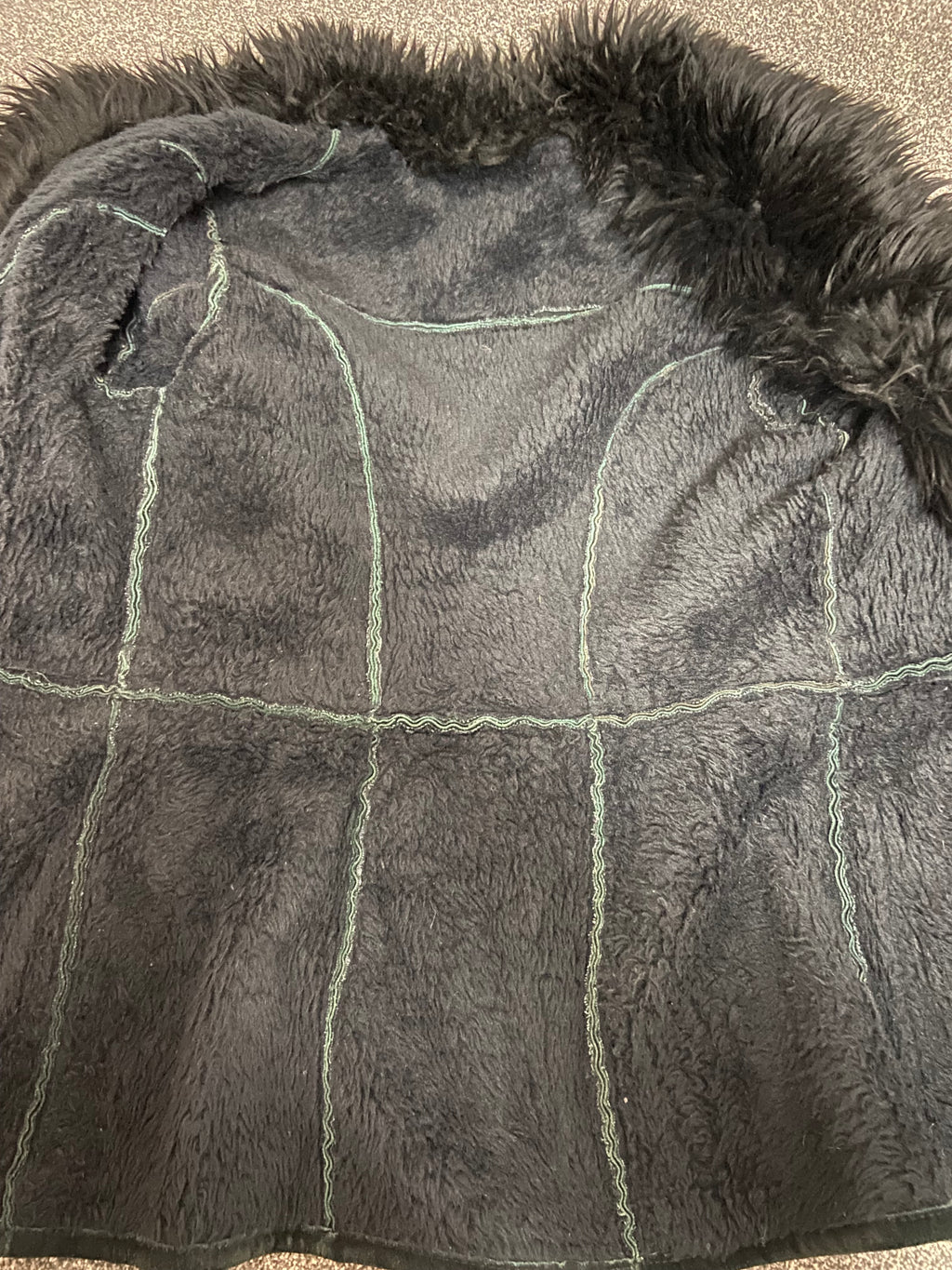 Vintage Leather Mongolian Fur Trim Coat - Size M - Funky Cat