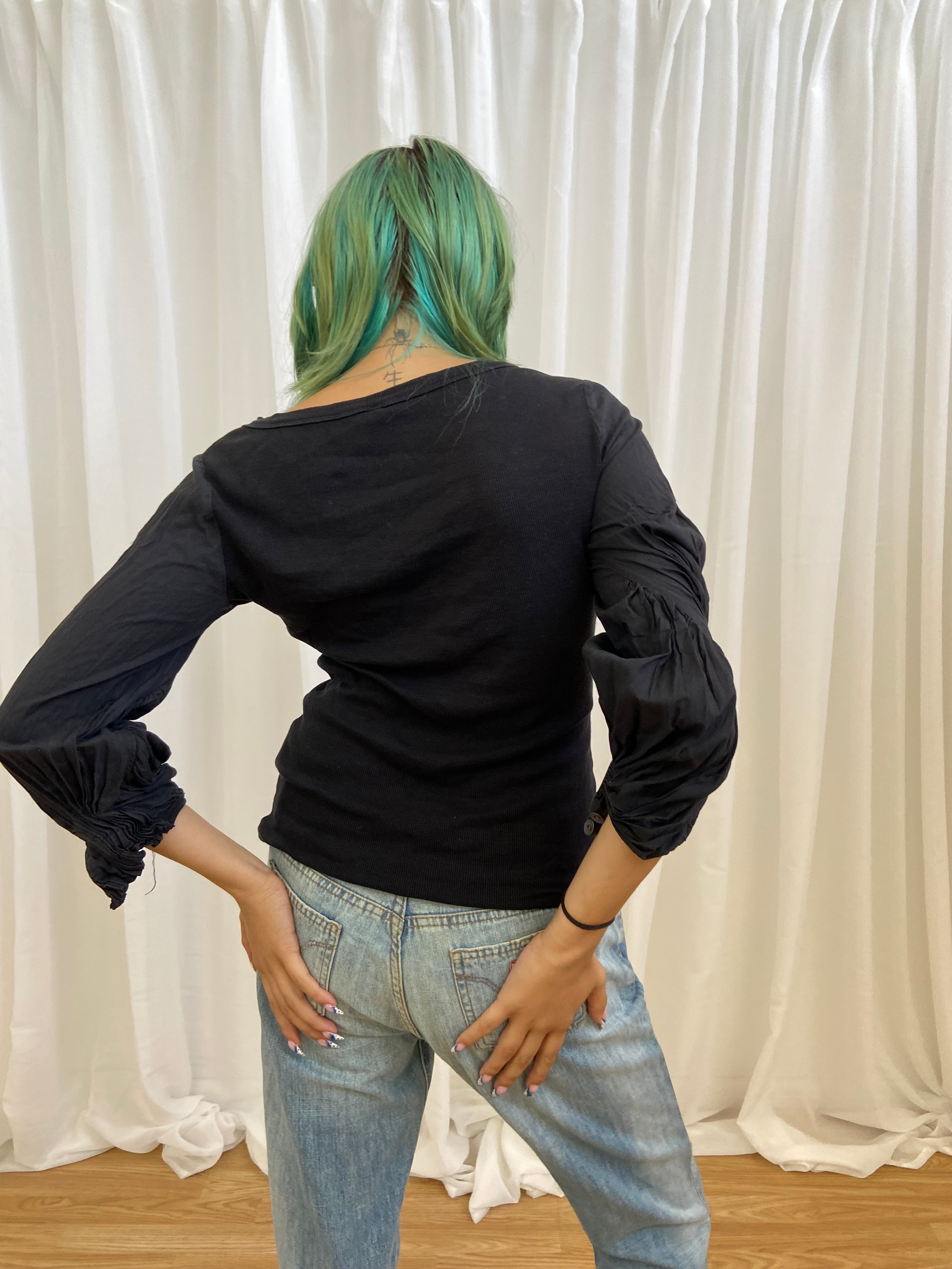 Cop Copine Ribbed Top - Size S