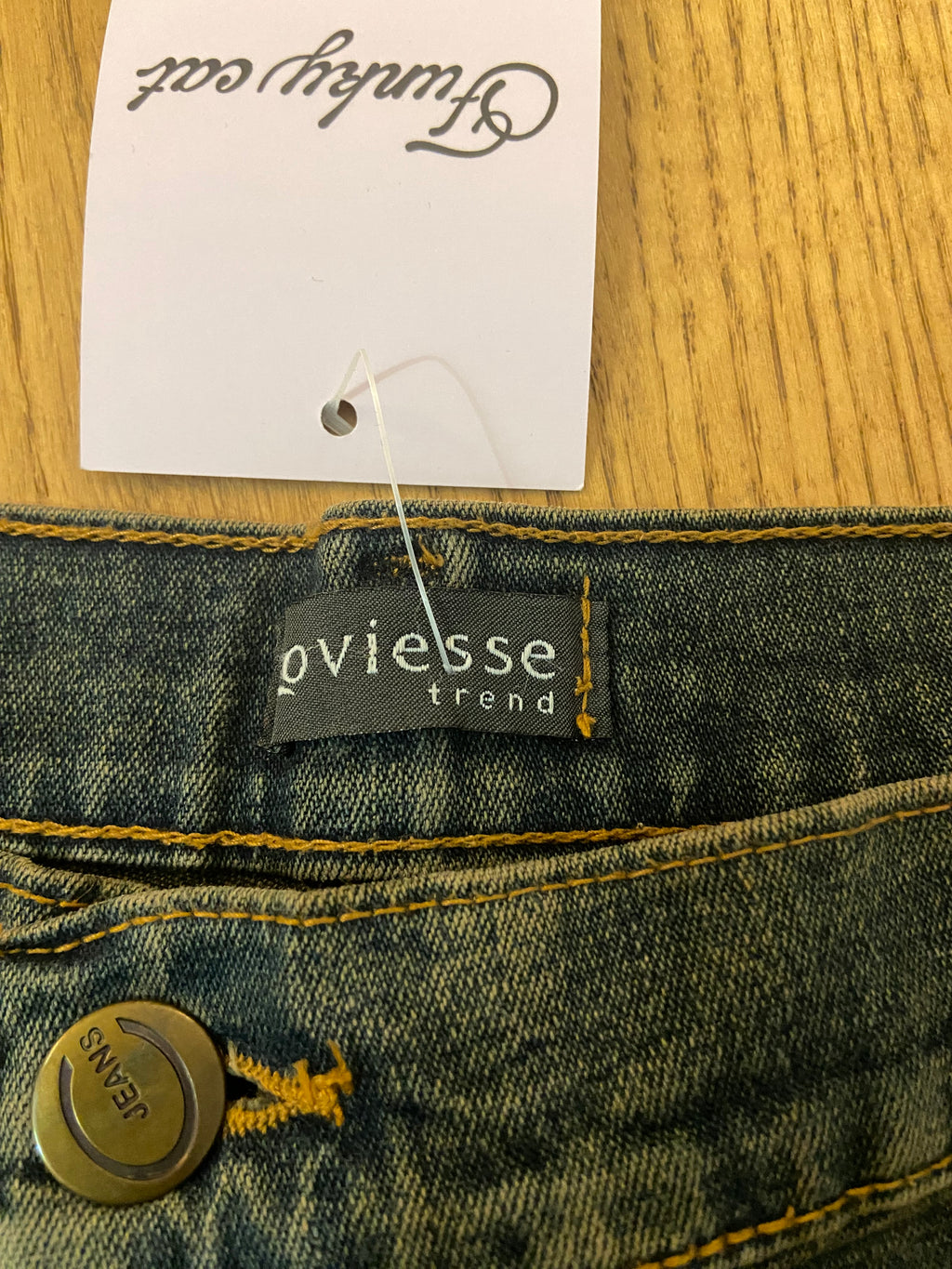 Vintage 00s Embellished Jeans - Size 10 - Funky Cat