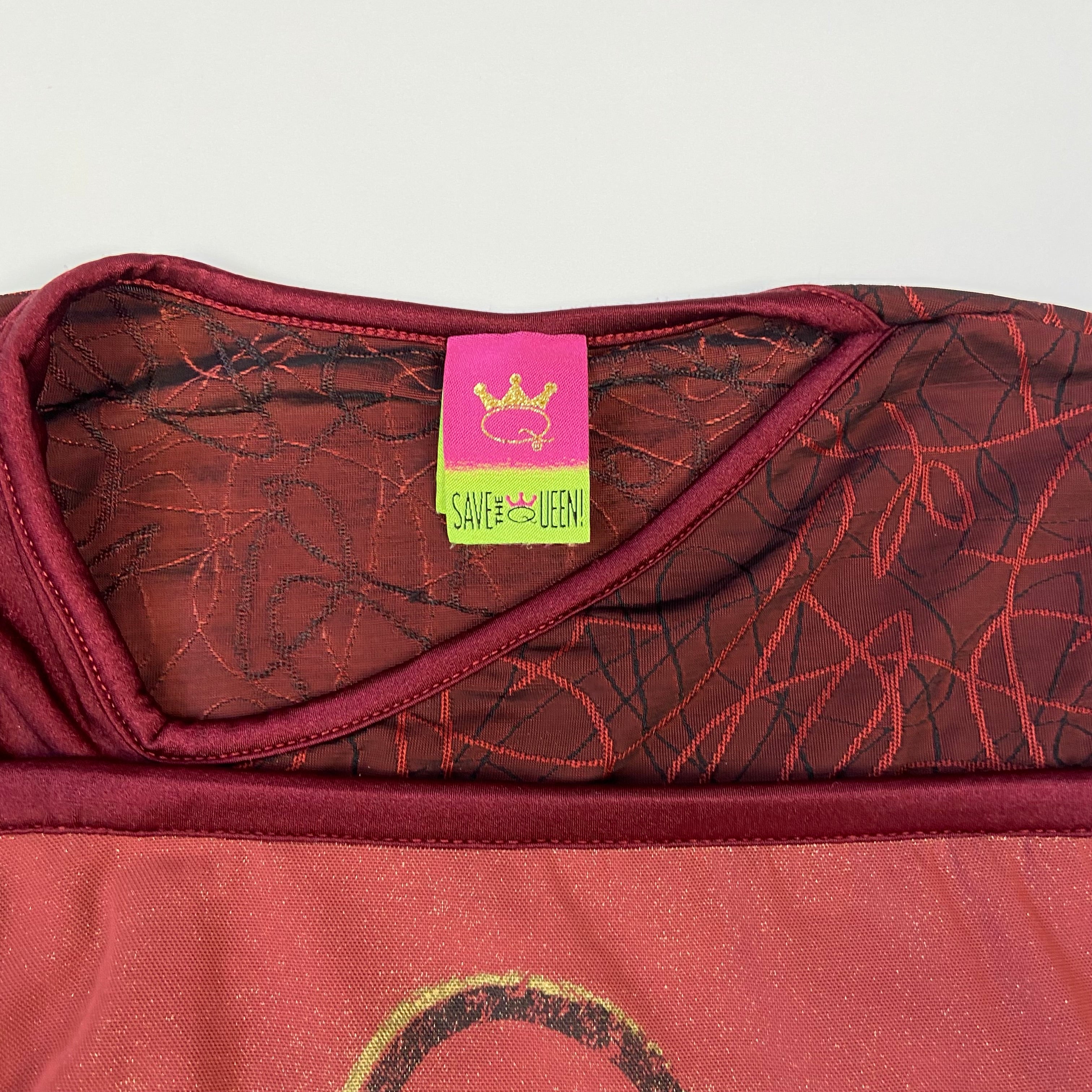 Save The Queen Graphic Printed Long Sleeve Top - Size M - Funky Cat