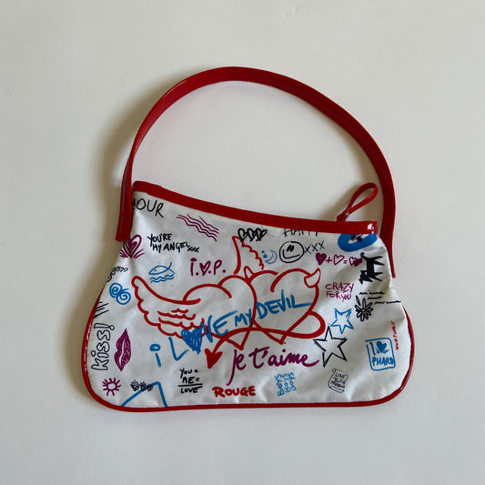 00s Graffiti Print Mini Bag