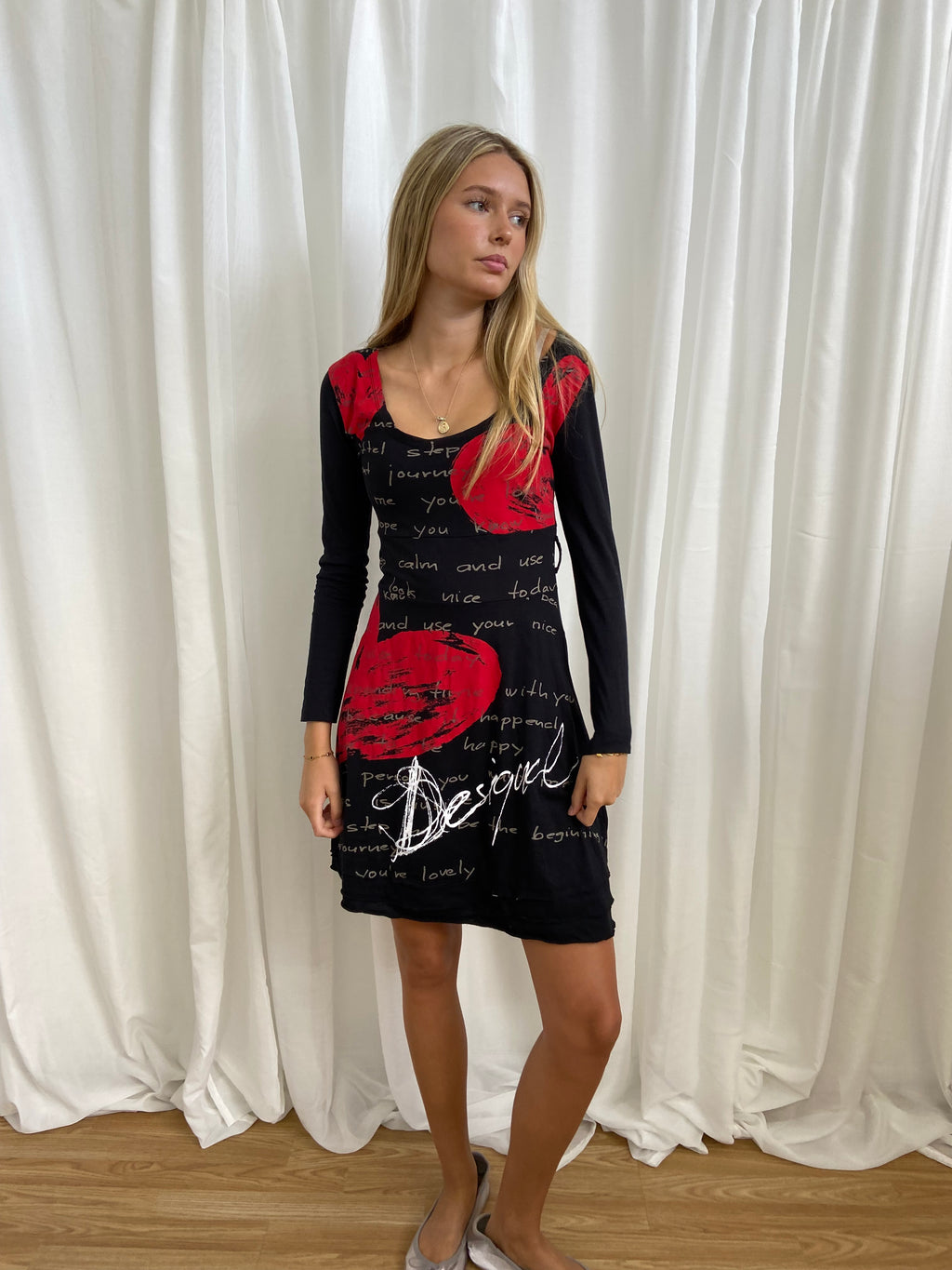 Vintage 00s Desigual Graphic Printed Dress - Size S