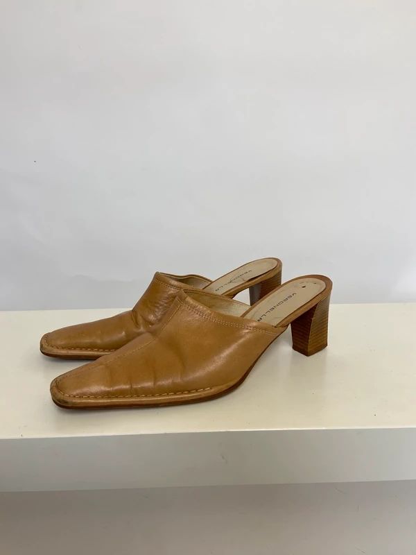Vintage Leather Mules - Size UK 6