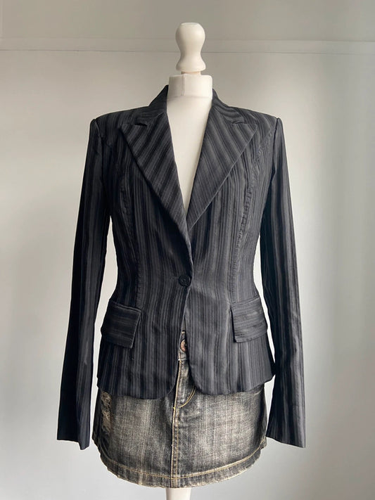Roberto Cavalli Pinstripe Blazer Jacket - Size S/M