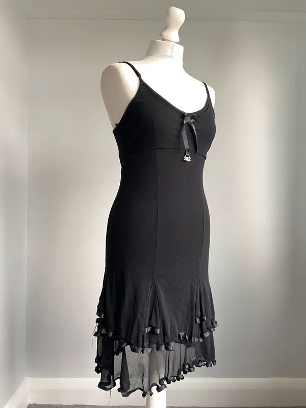 Vintage 00s Ruffled Asymmetrical Dress - Size M - Funky Cat
