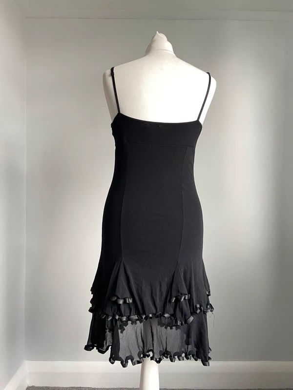 Vintage 00s Ruffled Asymmetrical Dress - Size M - Funky Cat