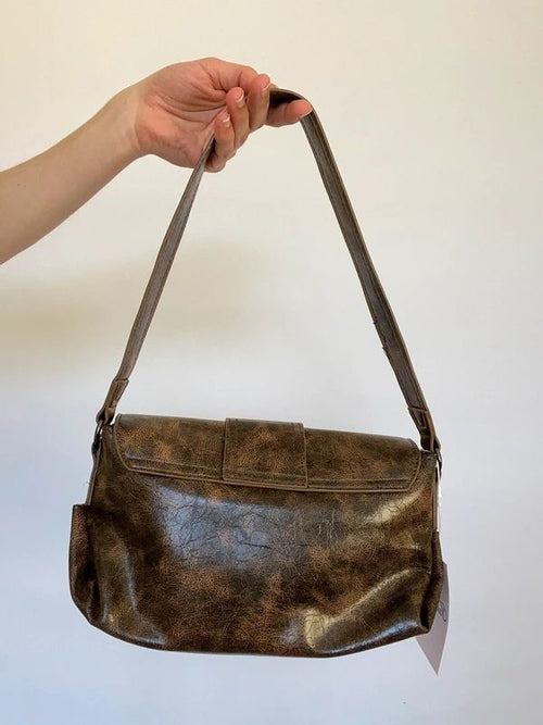 Vintage Leather Buckle Mini Bag
