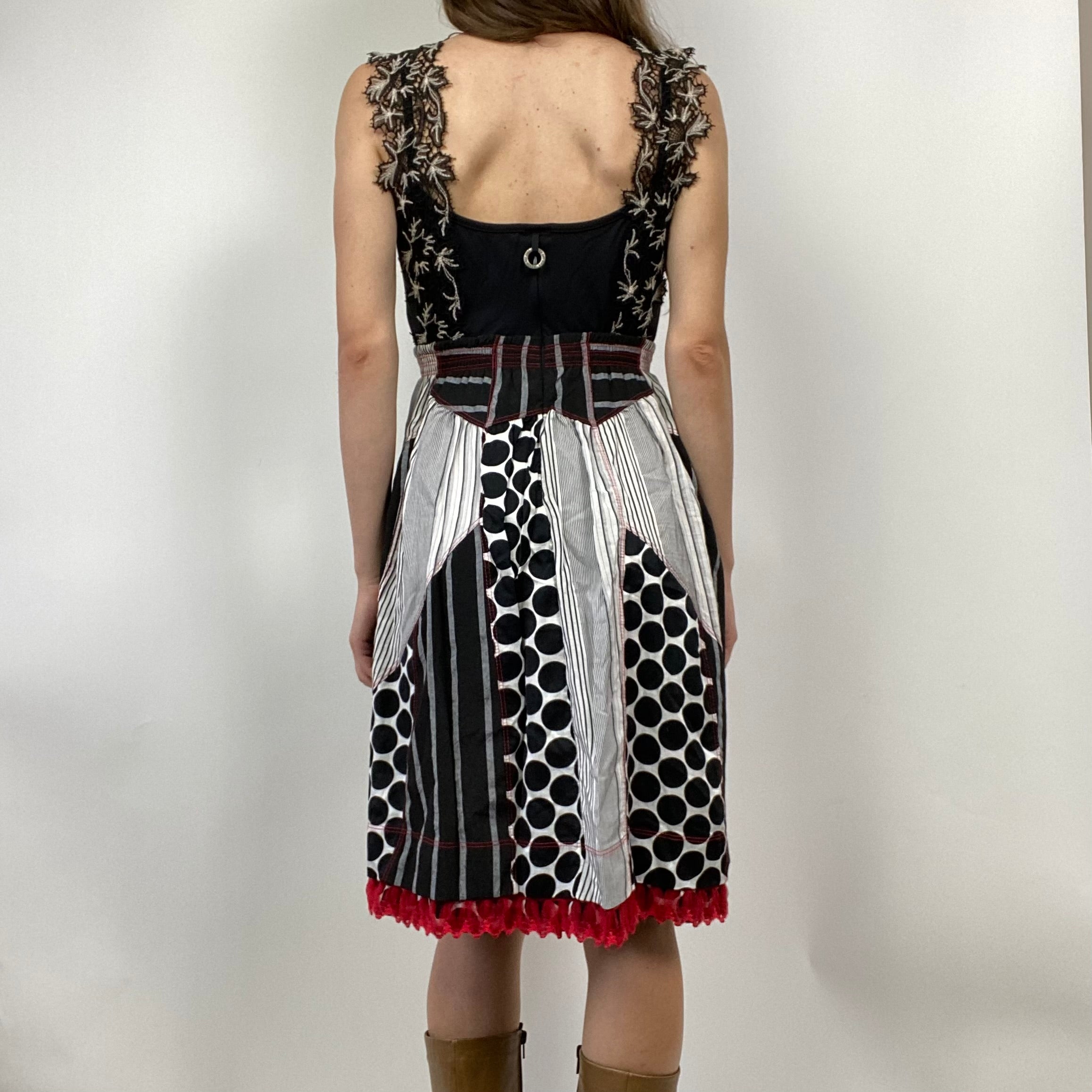 Save The Queen Polka Dot Dress - Size XS - Funky Cat