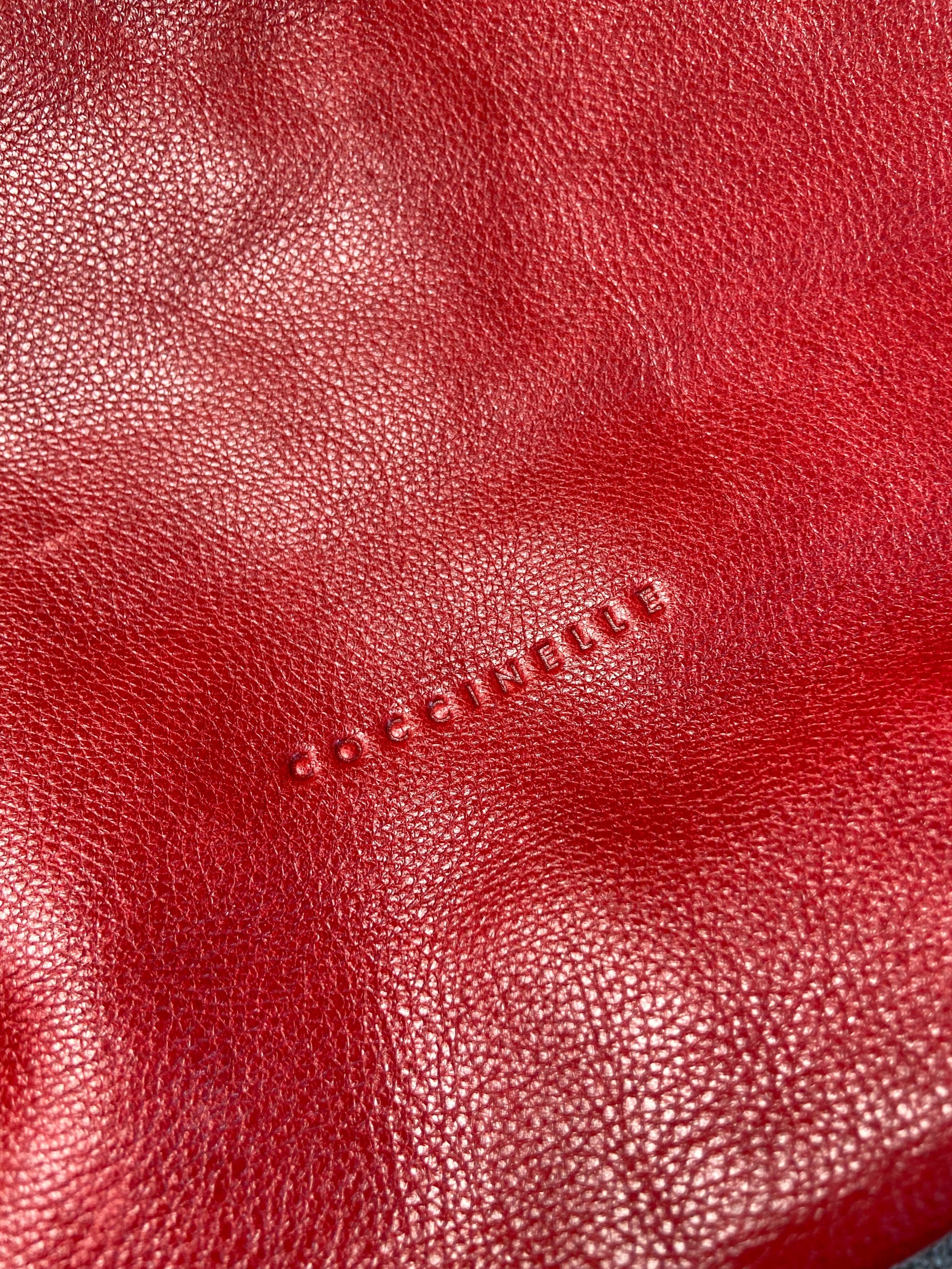 Vintage 00s Red Leather Slouchy Bag - Funky Cat