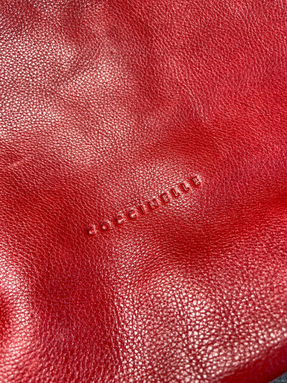 Vintage 00s Red Leather Slouchy Bag - Funky Cat