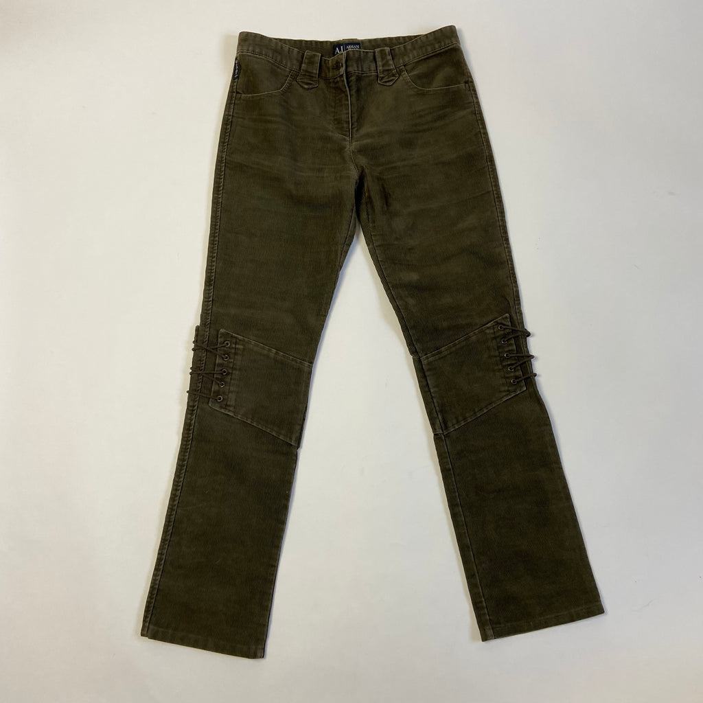 Armani Jeans Corduroy Trousers - Size 8/10 - Funky Cat