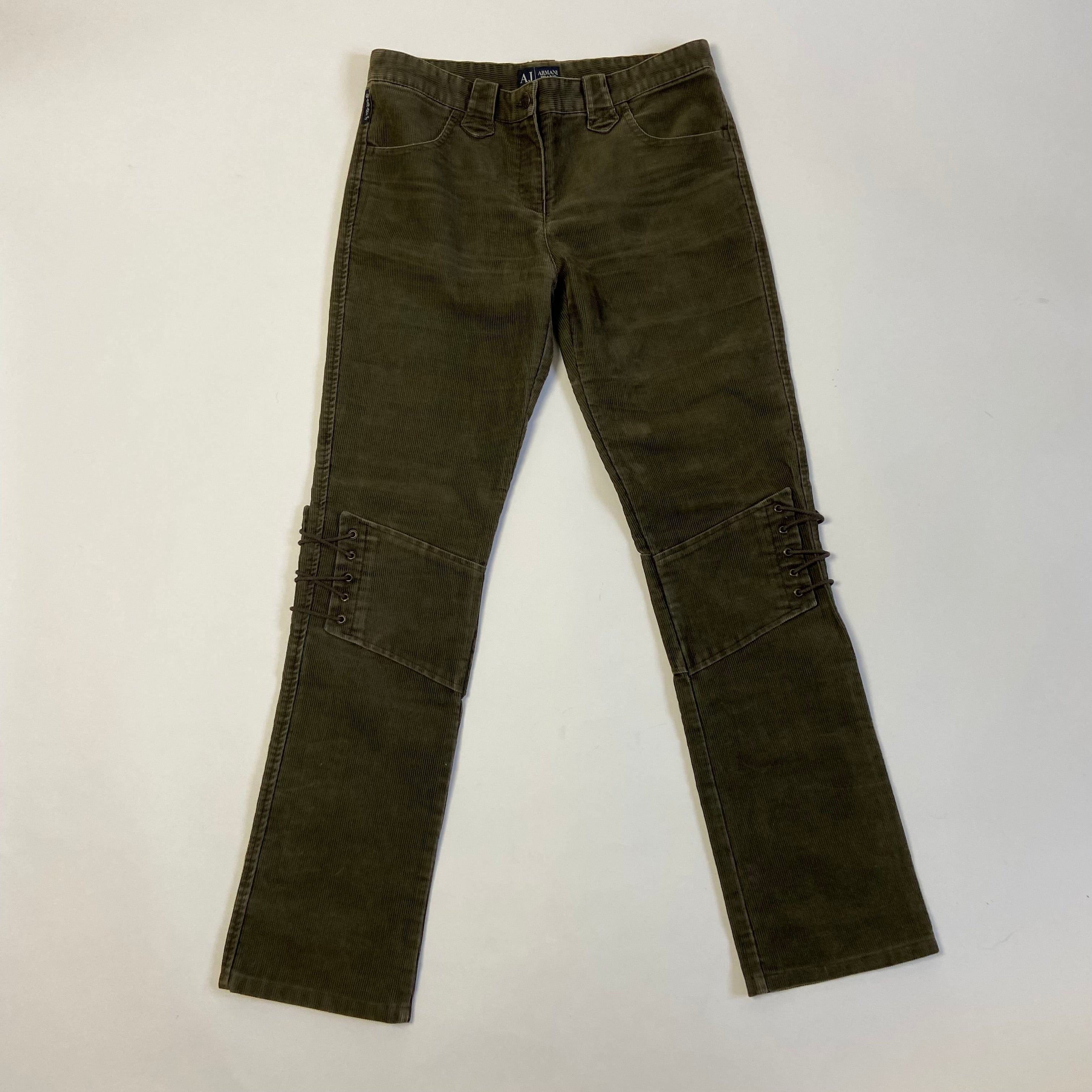 Armani Jeans Corduroy Trousers - Size 8/10 - Funky Cat