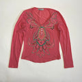 00s Beaded Long Sleeve - Size L - Funky Cat