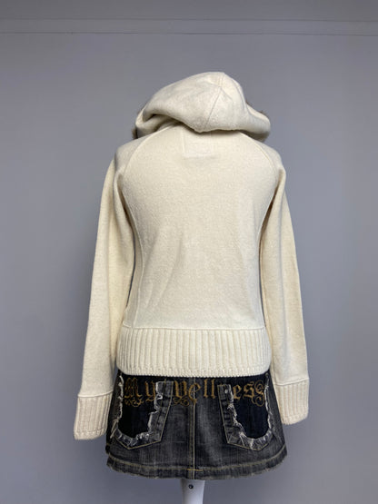 Woolrich Fur Trim Hooded Jumper - Size S - Funky Cat