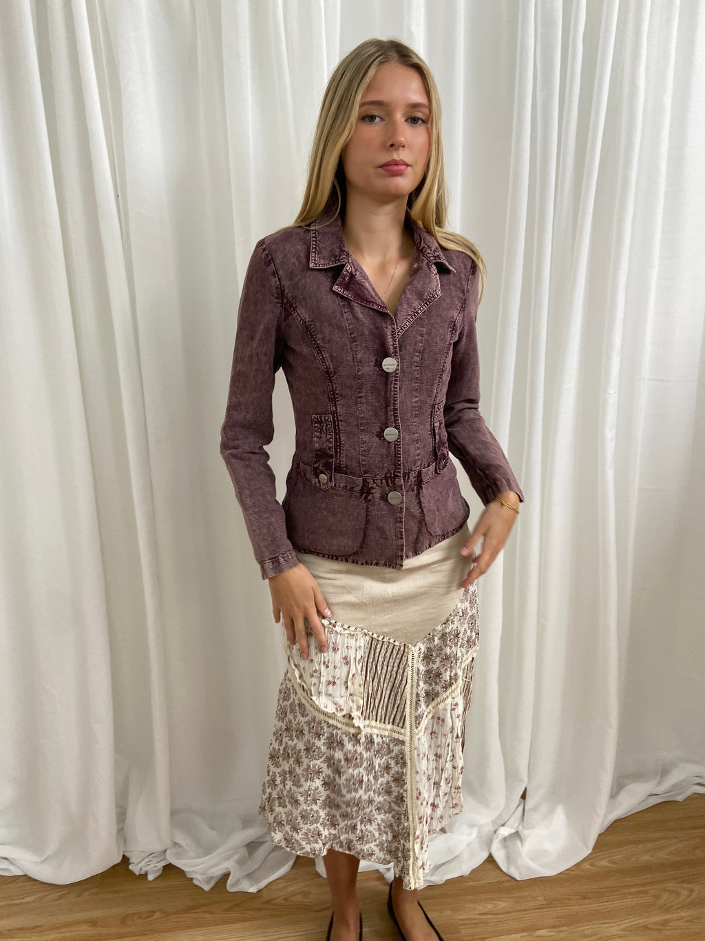Vintage 00s Italian Designer Button Up Jacket - Size XS/S