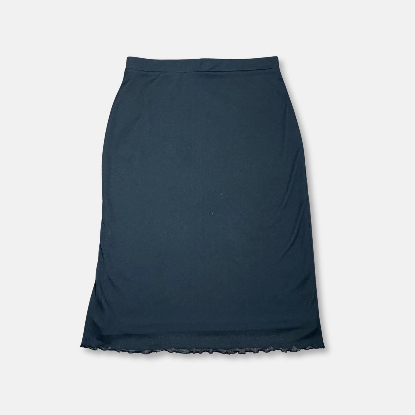 00s Black Mesh Midi Skirt - Size XS/S