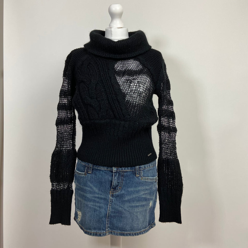 Diesel Roll Neck Jumper - Size S/M - Funky Cat