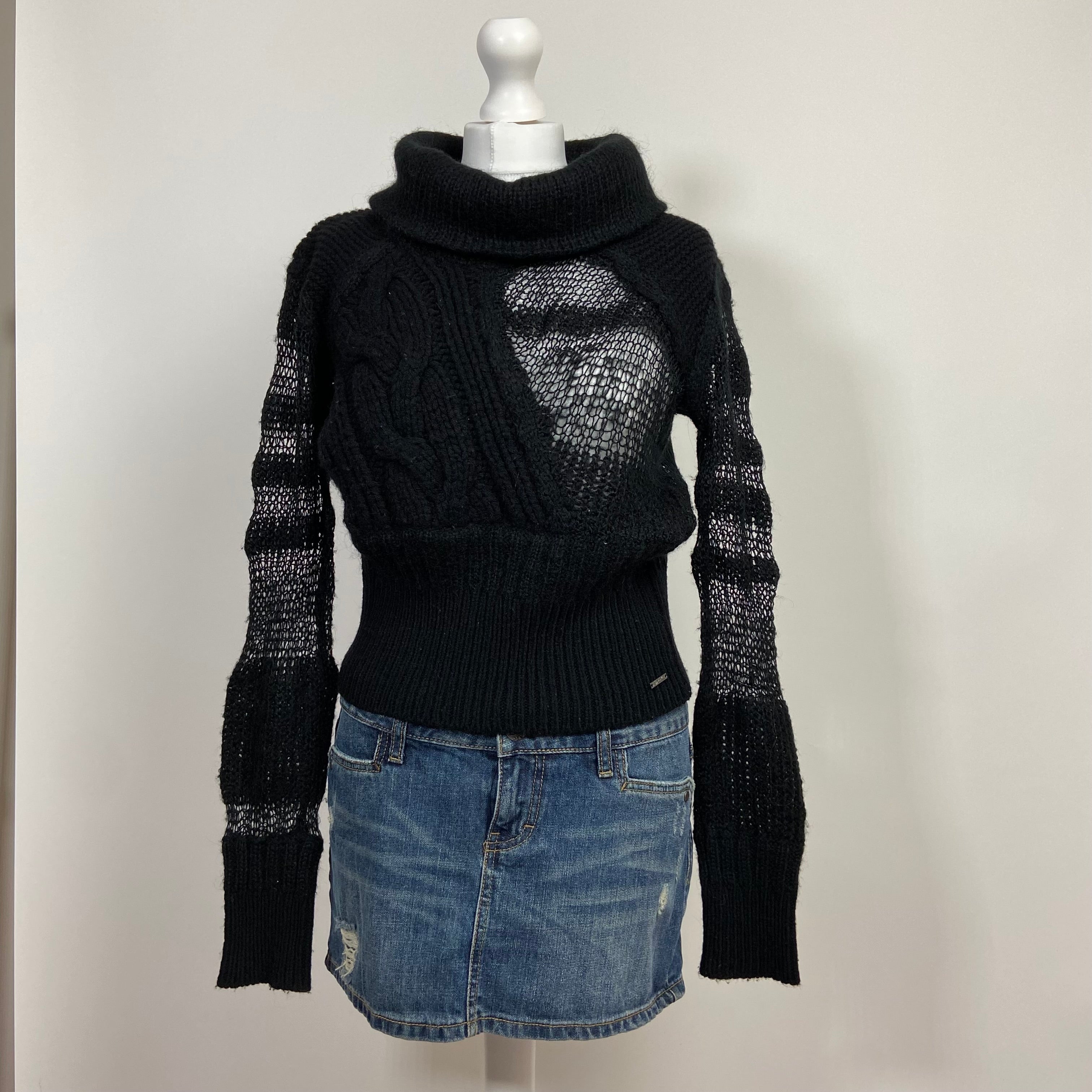 Diesel Roll Neck Jumper - Size S/M - Funky Cat