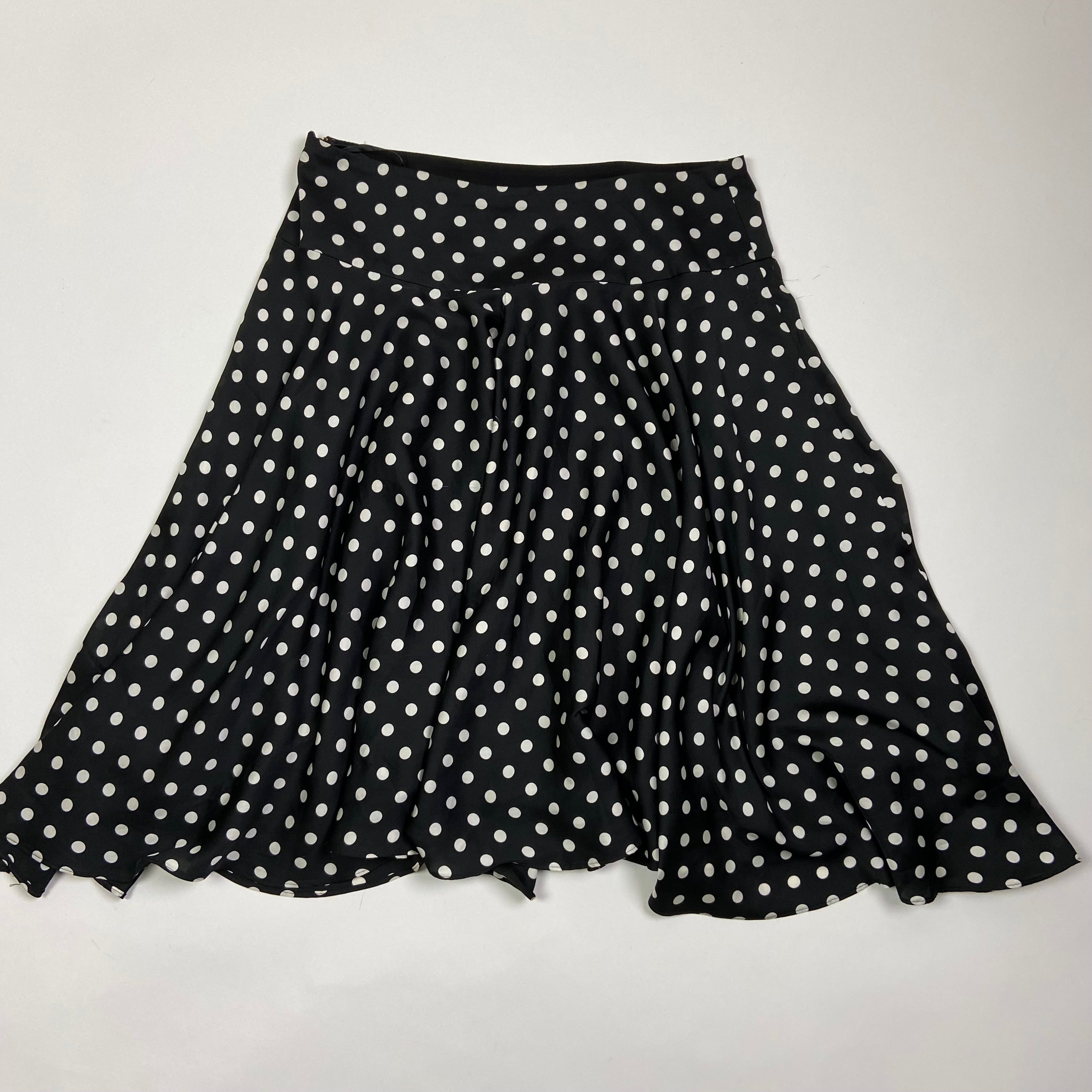 Ralph Lauren Polka Dot Midi Skirt - Size XS - Funky Cat
