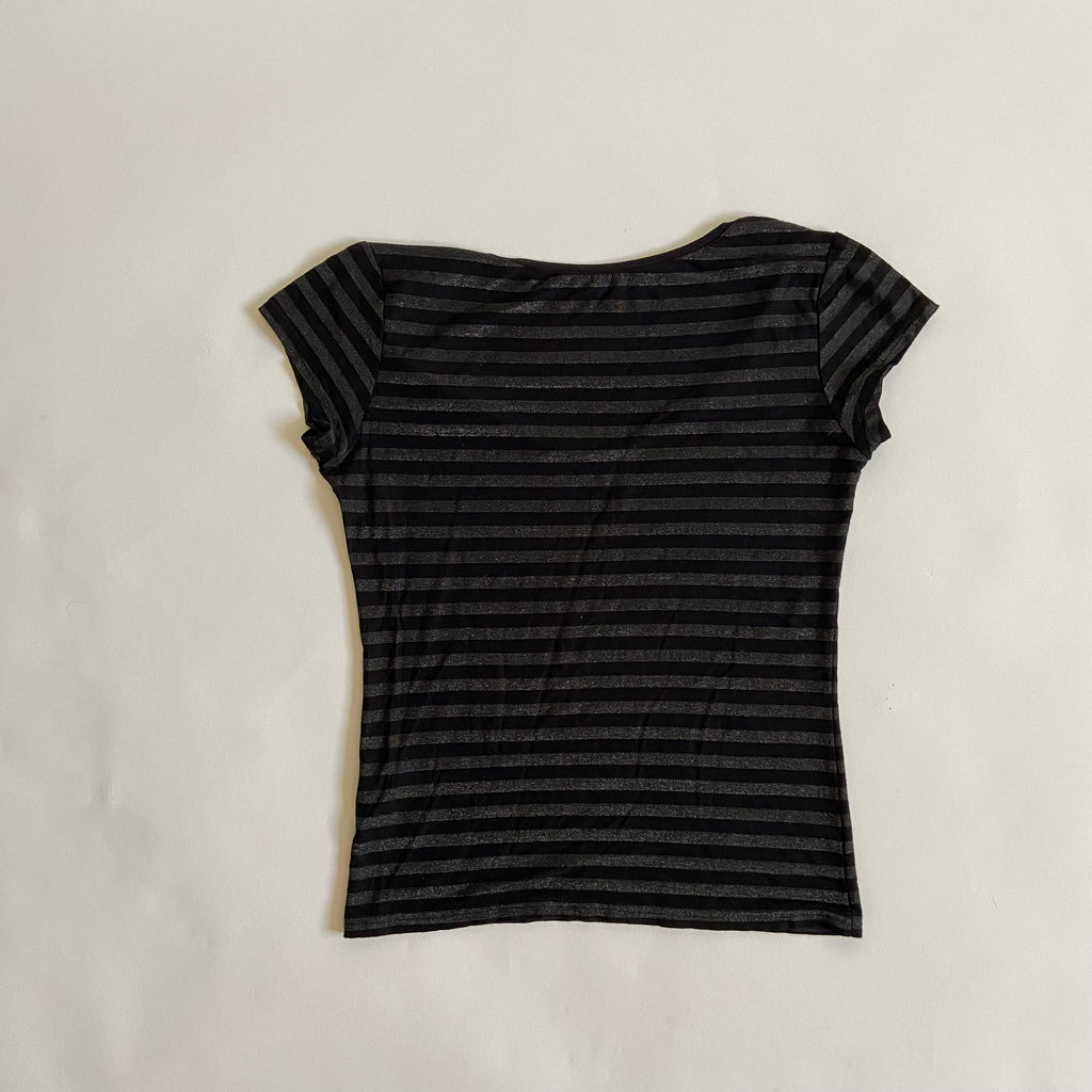 Dolce & Gabbana Rhinestone Striped T-shirt - Size L - Funky Cat