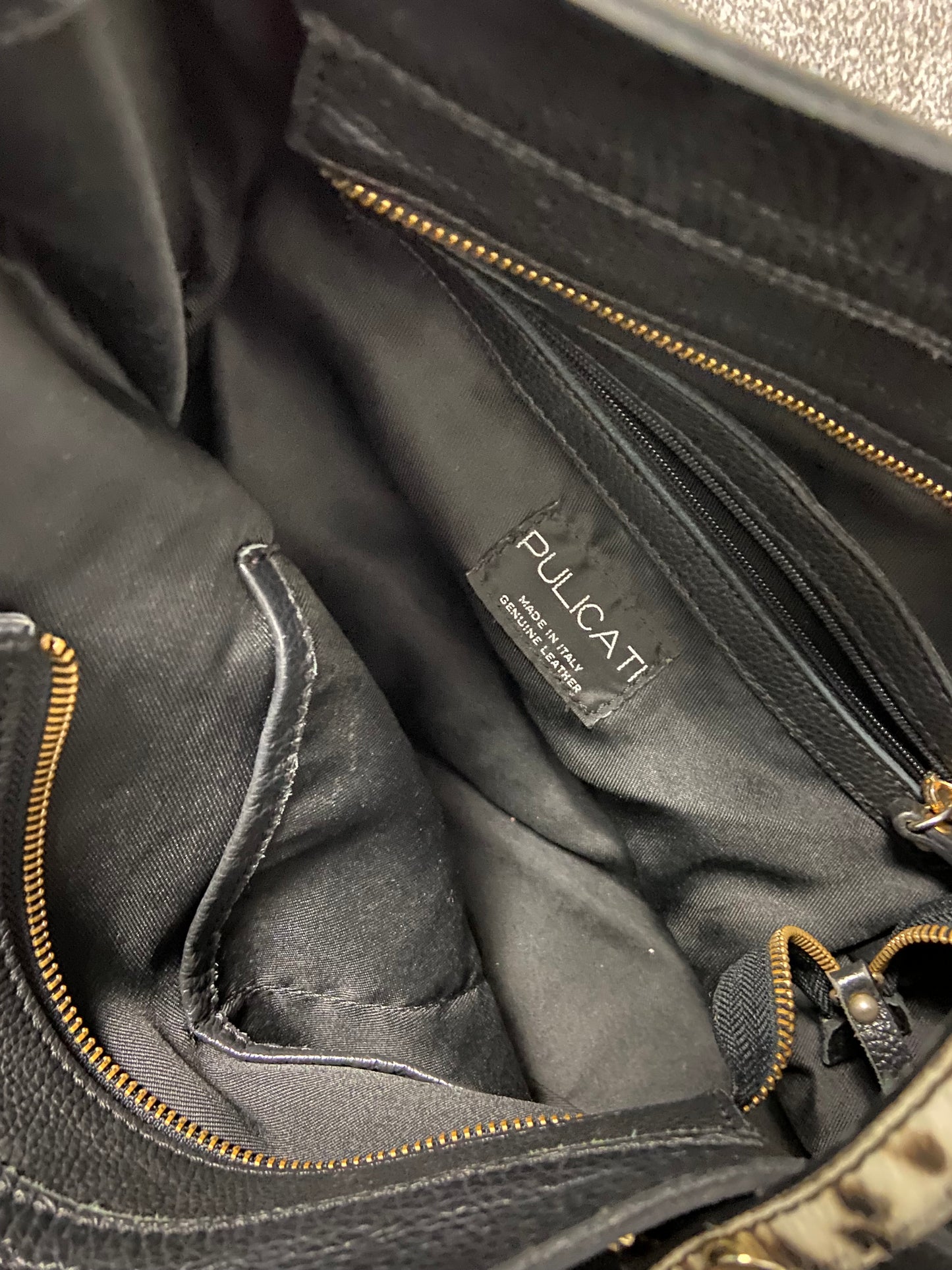 Vintage 00s Grunge Eyelet Leather Bag - Funky Cat