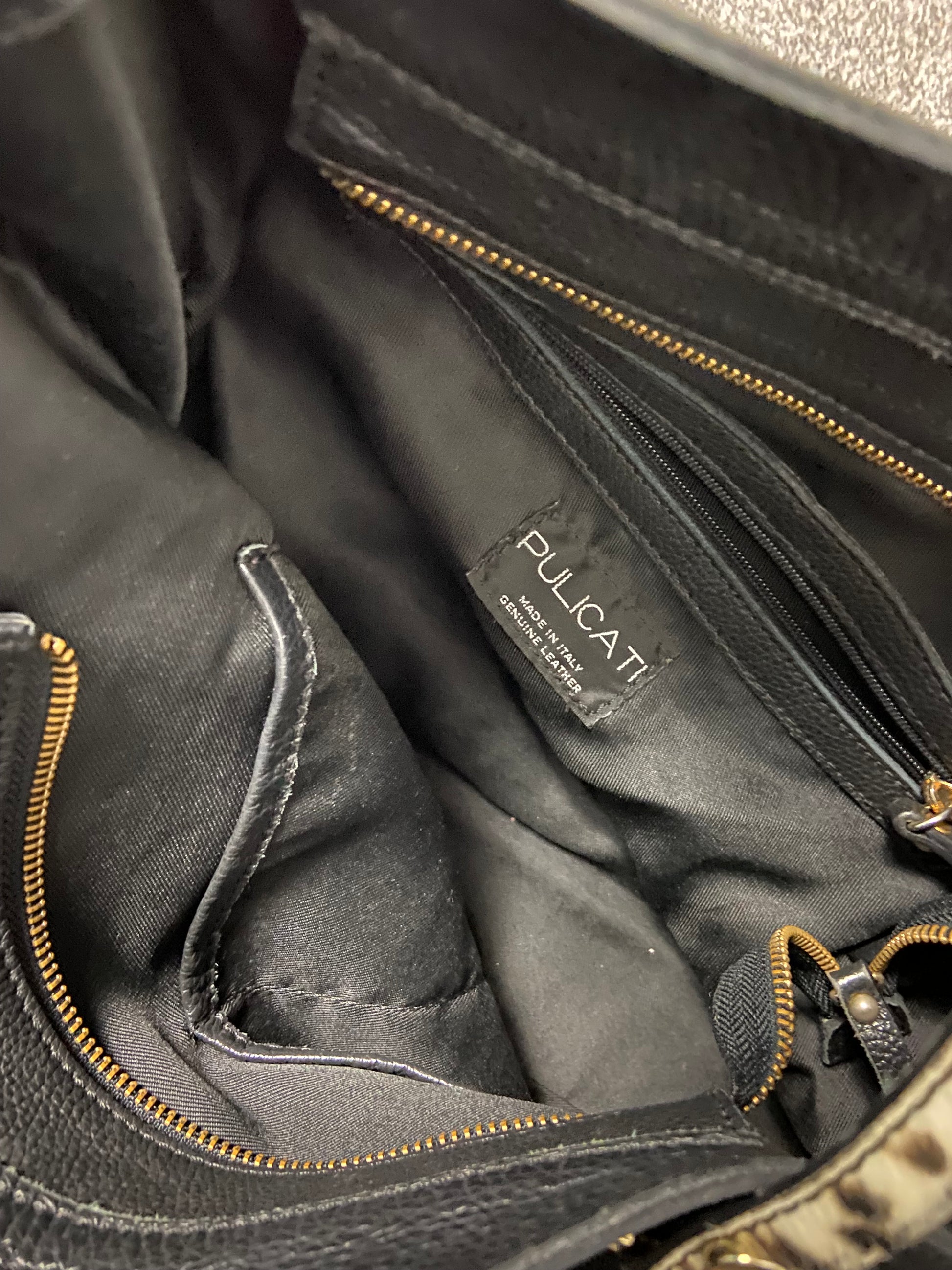 Vintage 00s Grunge Eyelet Leather Bag - Funky Cat