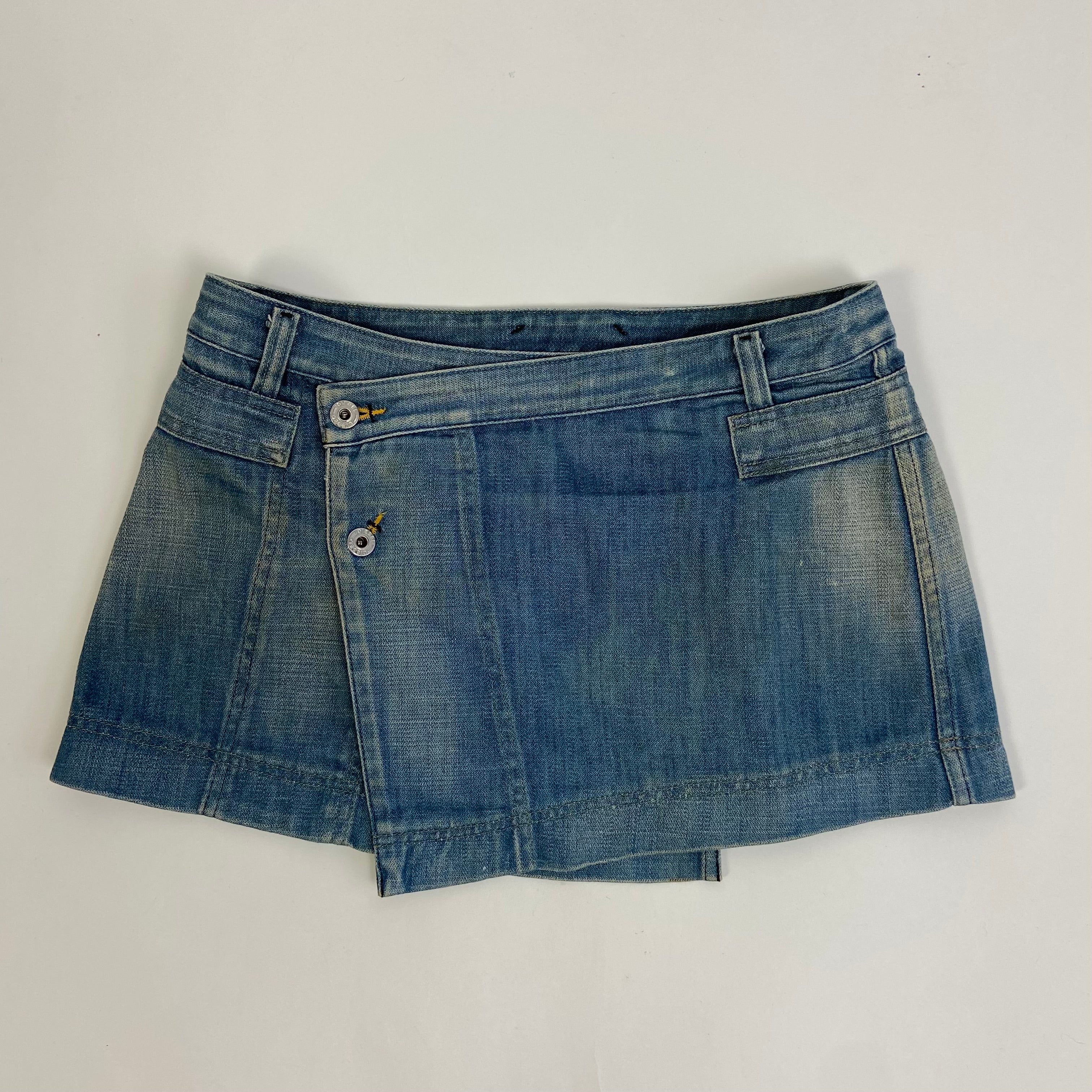 Diesel Wrap Asymmetric Mini Skirt - Size S - Funky Cat