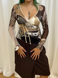 Vintage Sheer Silk Top - Size XS/S