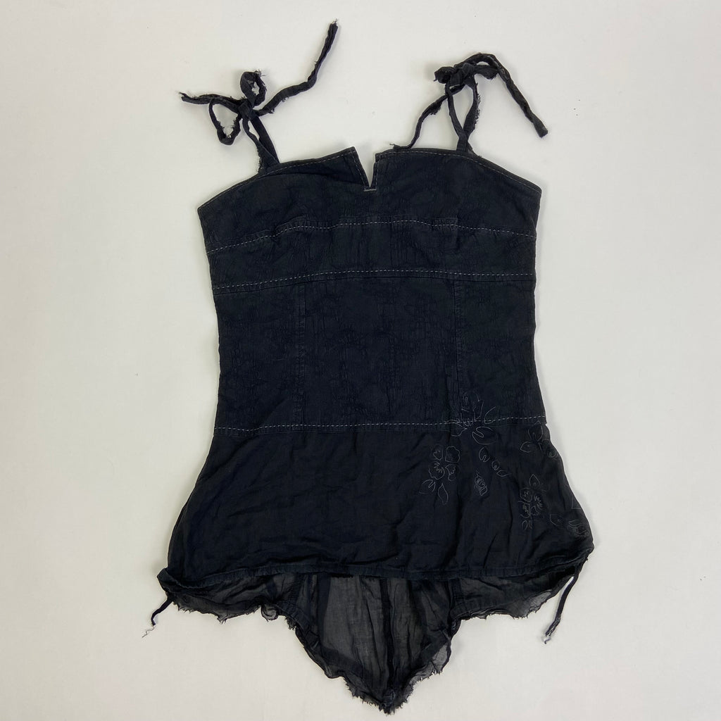 Cop Copine Asymmetric Strappy Top - Size L - Funky Cat