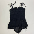 Cop Copine Asymmetric Strappy Top - Size L - Funky Cat