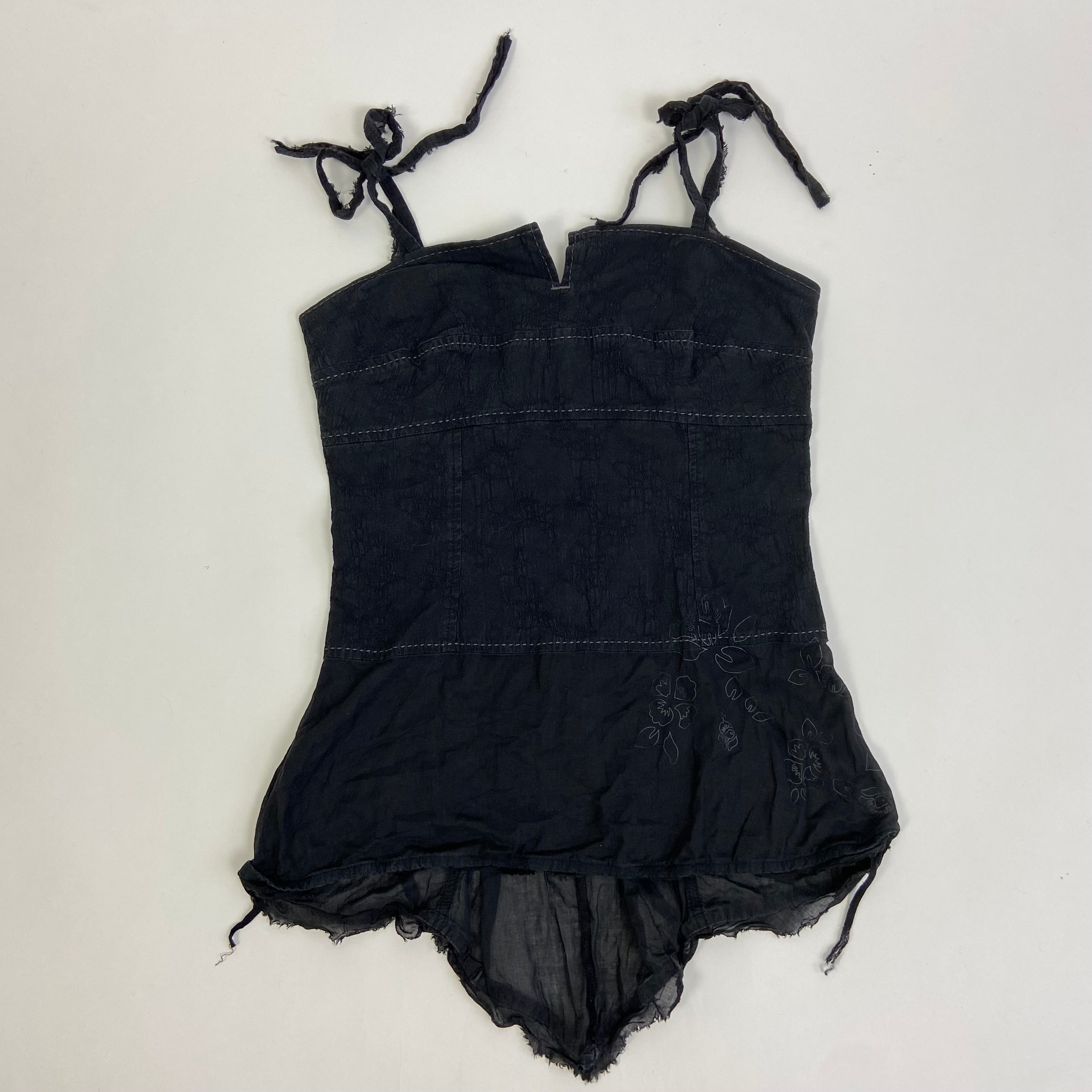 Cop Copine Asymmetric Strappy Top - Size L - Funky Cat