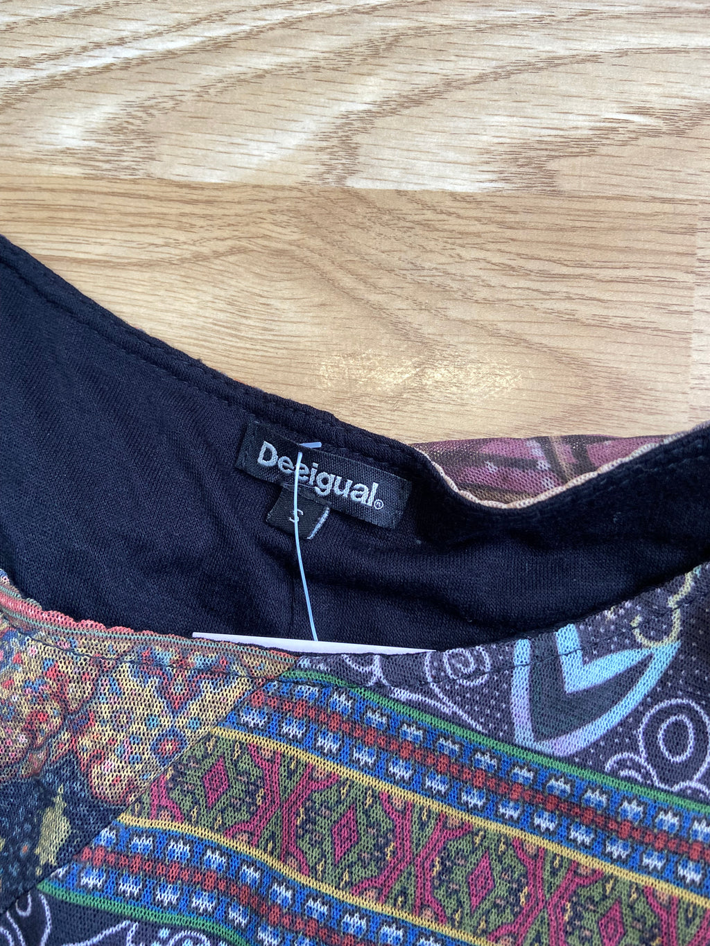 Vintage 00s Desigual Patterned Dress  - Size S - Funky Cat