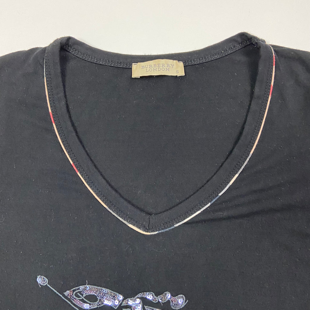 Burberry Sequin Embellished T-Shirt - Size S - Funky Cat
