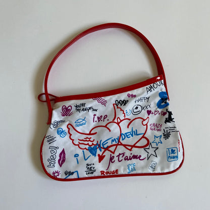 00s Graffiti Print Mini Bag