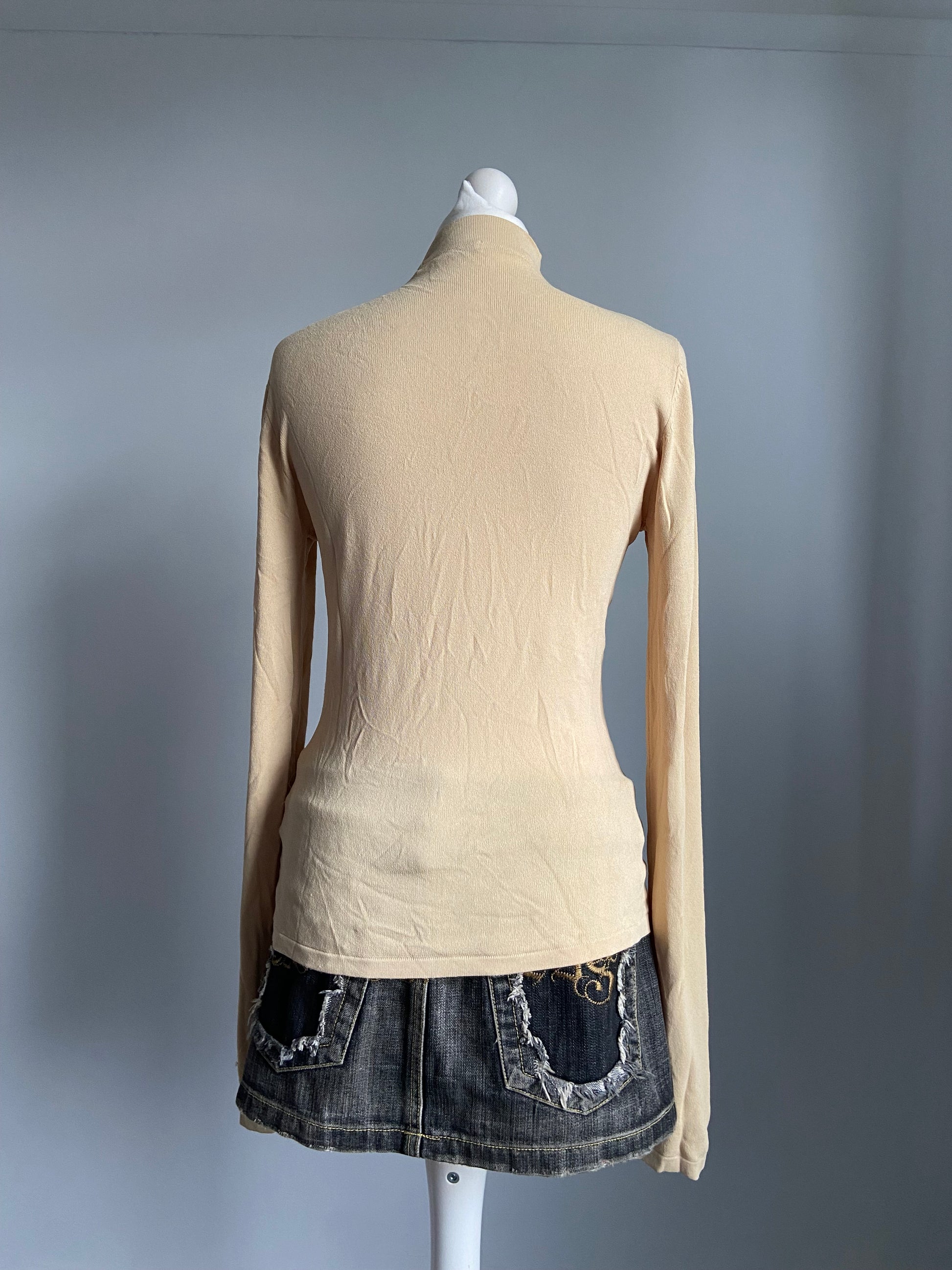 Vintage 00s Sequin Double Zip Top - Size S/M - Funky Cat